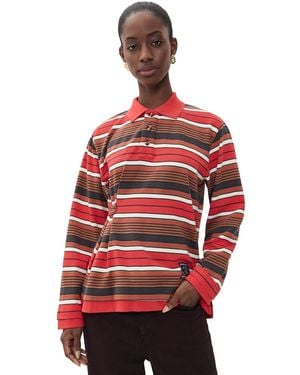 Damson Madder Noah Cinch Rugby Shirt - Red