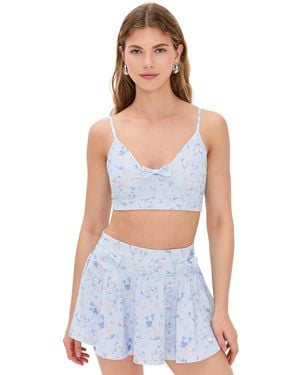 LoveShackFancy Ridgeson Bra Top - Blue