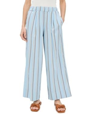 Stateside Column Stripe Poplin Pants - Blue