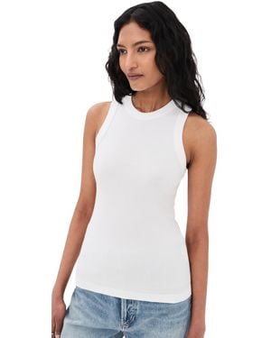 Agolde Leigh Ribbed Tank - White
