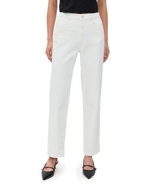 ALIGNE High Rise Straight Leg Jeans - White