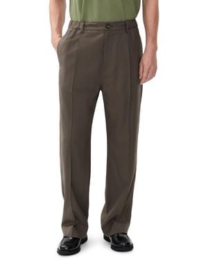 Marni Tropical Wool Pleated Pants - Black