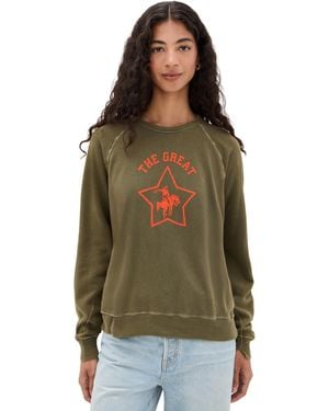 The Great The University Sweatshirt With Rodeo Star Graphic - Green