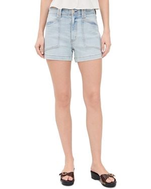 DAZE Valley Girl Patch Pocket Shorts - Blue