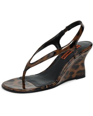 Simon Miller Beep Thong Wedge Sandals - Black