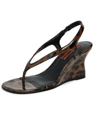 Simon Miller Beep Thong Wedge Sandals - Black