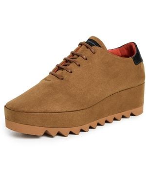 Stella McCartney Sneak-Elyse Alter Suede Sneakers - Brown