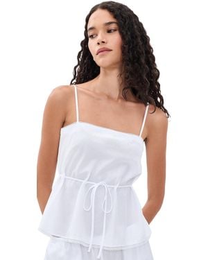 Leset Yoko Lace Tank Top - White