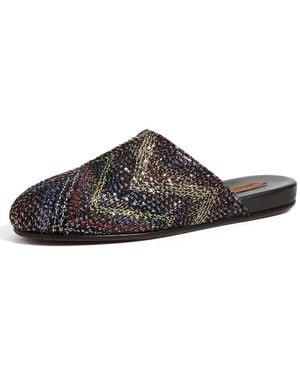Missoni Ella Embroidered Flats - Black