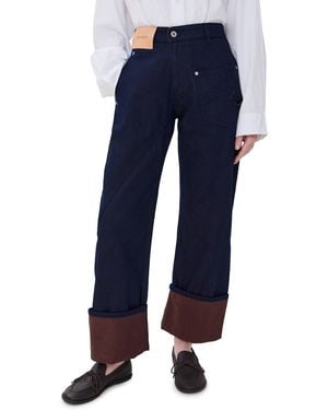 JW Anderson Turn Up Twisted Workwear Jeans - Blue