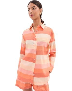 Le Bos Ombre Button Down Shirt - Orange