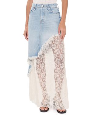 Mother The Peek-A-Boo- Maxi Skirt - Blue