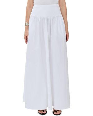 Susana Monaco Poplin Drop Waist Skirt - White