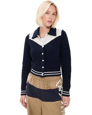 Mother The Baby Raquette Cardigan - Blue