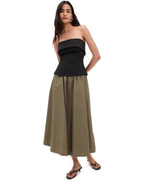 En Saison Arden Mixed Media Dress - Natural