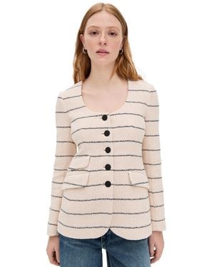 Rag & Bone Roslyn Tweed Blazer - Natural