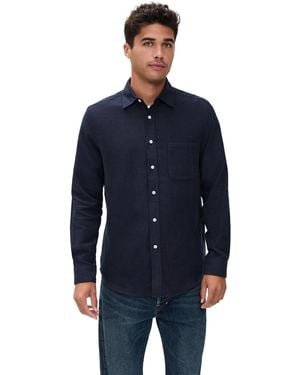 Portuguese Flannel Teca 2.0 Brushed Flannel Button Down Shirt - Blue