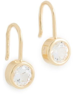 Madewell Large Twisted Crystal Drop - White