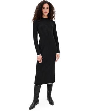 Varley Axel Rib Knit Midi Dress - Black