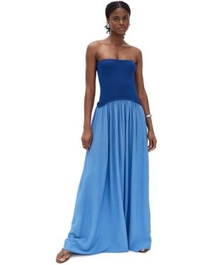 Solid & Striped Strapless Soglio Dress - Blue