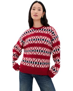 FRAME The Oversized Alpaca Sweater - Red