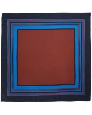 A.L.C. A. L.C. Albers Print Silk Scarf - Blue
