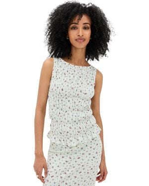 Bailey Rose Floral Top - White