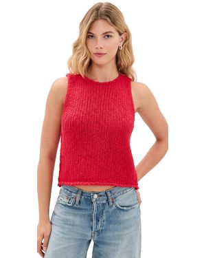 Free People Opal Knit Tank Top - Red