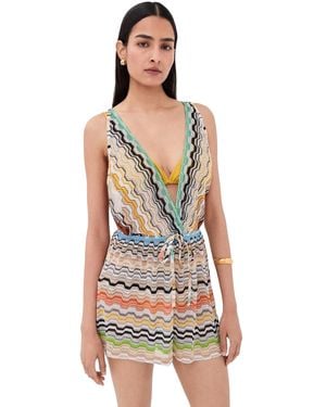 Missoni Short Coverup Romper - Black