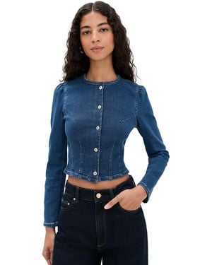 DL1961 Sculpted Denim Top - Blue