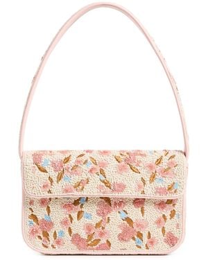 STAUD Tommy Beaded Shoulder Bag - Pink
