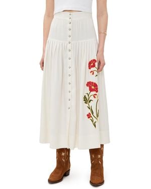 The Great The Great X Stetson The Western Embroidered Highland Skirt - Natural