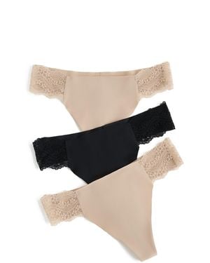 B.tempt'd B. Tempt'D By Wacoal B. Bare Thong 3 Pack - Black