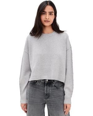 GOOD AMERICAN Cozy Knit Crew Neck - Grey