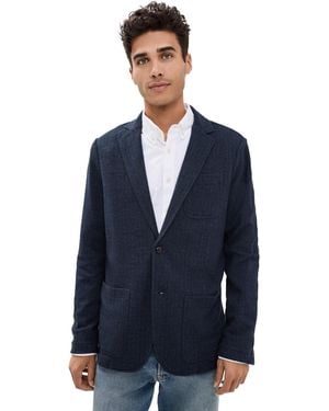 Faherty Inlet Herringbone Blazer - Blue