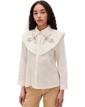 The Great The Beaded Partridge Top - White
