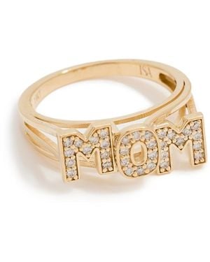 ISA GRUTMAN 14K Mom Ring - White