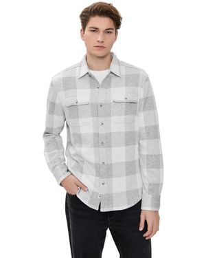 Fair Harbor Dunewood Flannel Shirt - White