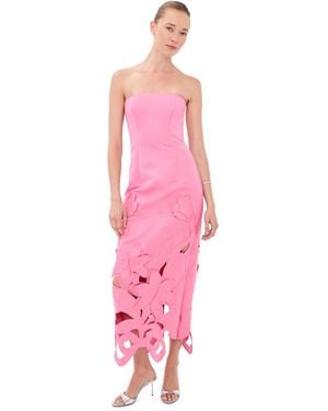 LEO LIN Rayna Applique Bustier Maxi Dress - Pink