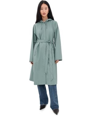 Rains A-Line Longer Jacket - Green