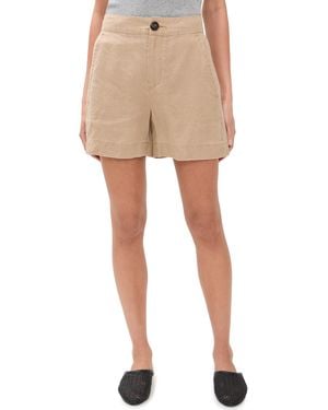 Vince Mid Rise Hemp Shorts - Natural