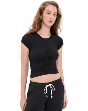 Fp Movement Tempo Ruched Short Sleeve Tee - Black