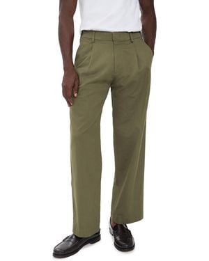 NN07 Kaye Cotton Relaxed Pleated Pants 32 - Green