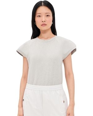 Norma Kamali Cap Sleeve Bomber Bodysuit - White