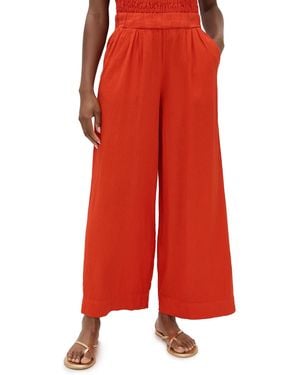 Stateside Linen Pull On Pants - Red