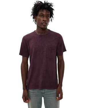Rag & Bone Washed Classic Flame Tee - Purple