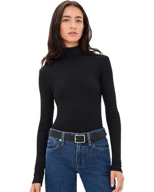 PERFECTWHITETEE Tati Turtleneck Top - Black