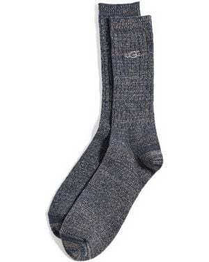 UGG Trey Rib Knit Crew Socks - Gray
