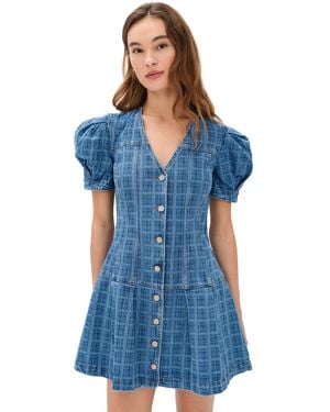 Damson Madder Adeline Shell Mini Dress - Blue