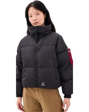 Alpha Industries Sierra Short Relaxed Fit Puffer - Black